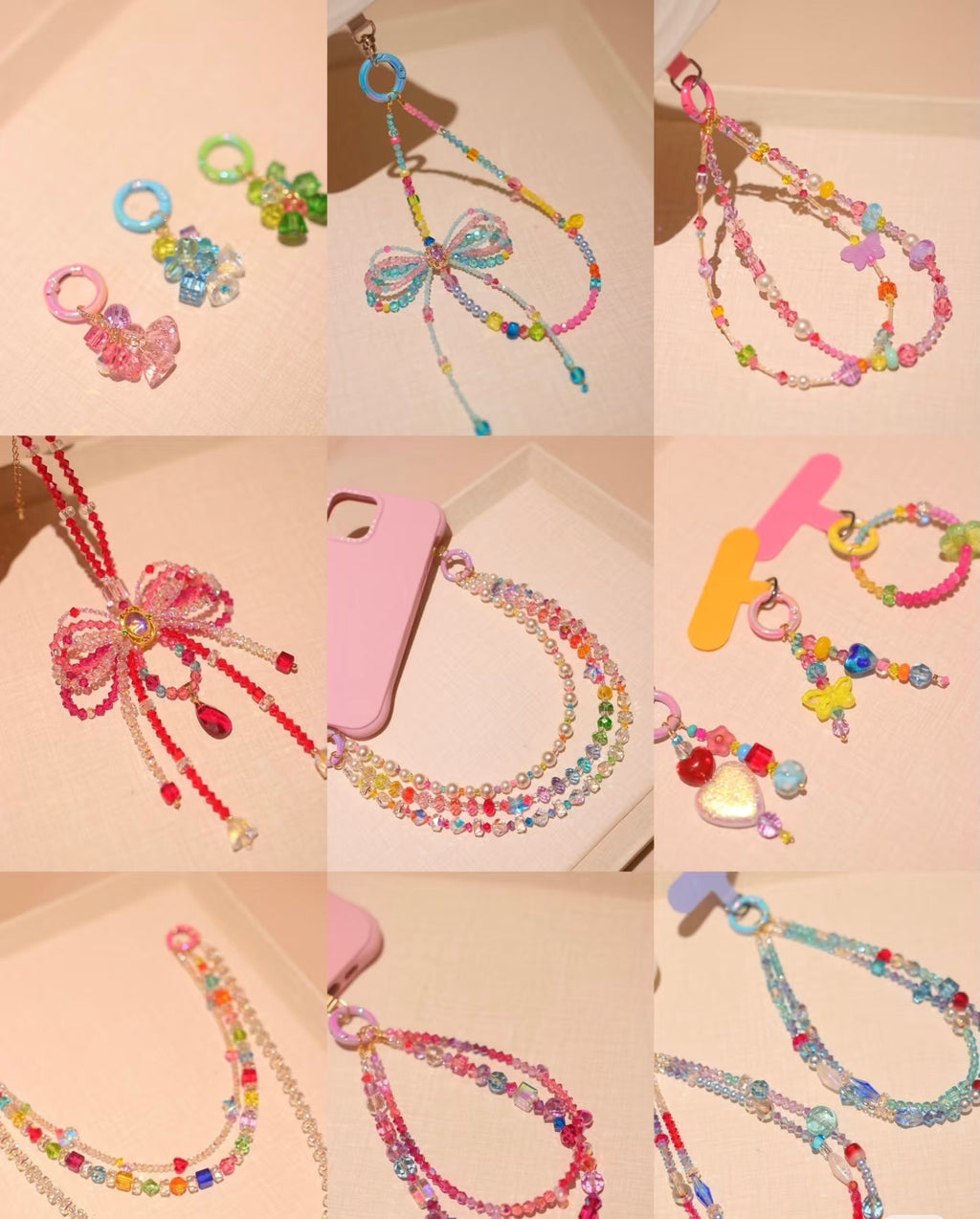 Crystal phone straps and bag chains – Live Only