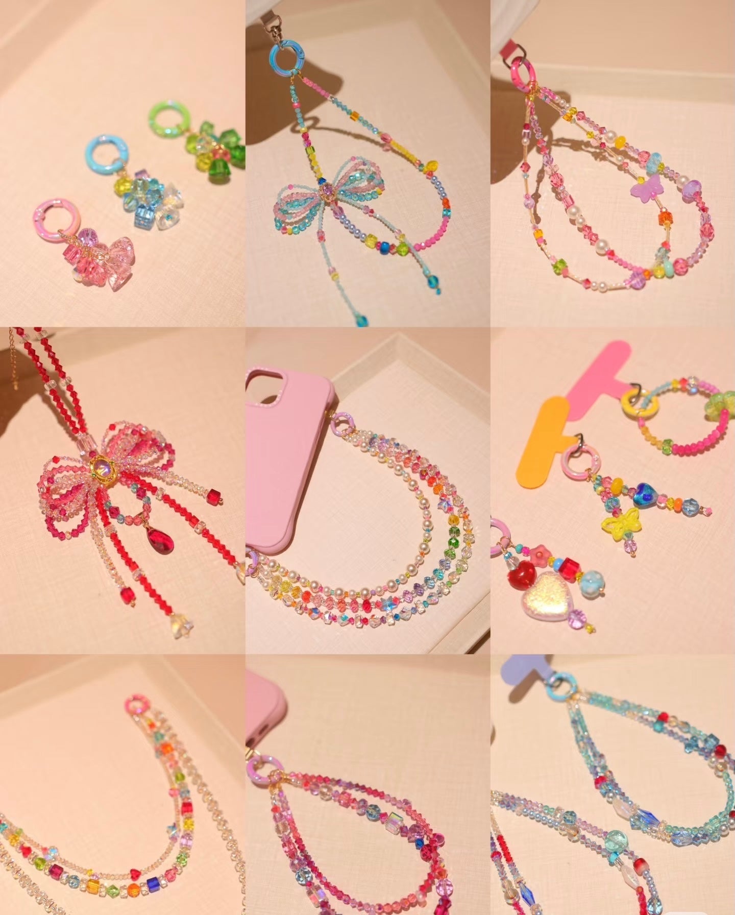 Crystal phone straps and bag chains – Live Only